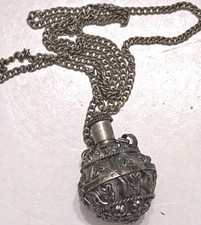 Old Chinese TIBETAN Snuff Bottle On Approx 29" Chain 2" Collectible