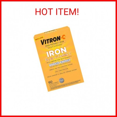 Vitron-C Iron Supplement, Immunity Support Iron Supplements with Vitamin C, Iron