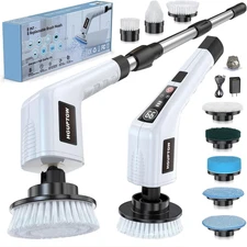 Electric Spin Scrubber, Cleaning Brushes for Household Use with 8 Replaceable Br