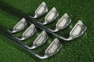 PING ZING 2 KARSTEN IRONS SET 3-PW JZ STIFF FLEX RH MAROON DOT RH +1  NEW GRIPS