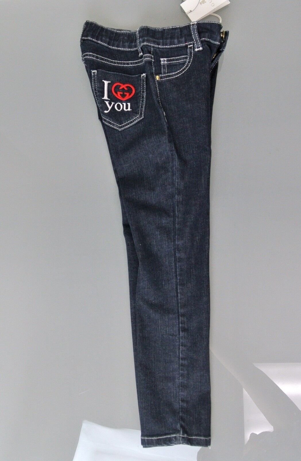 Details zu  Neu Original Gucci Jeans Hose Mit / I Love You Verzahnung G, 8, 284065 Beliebter Sonderpreis