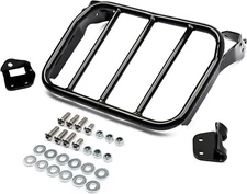 MoKitDora Sport Softail Luggage Rack for Harley Sissy Bar Uprights Glossy Black