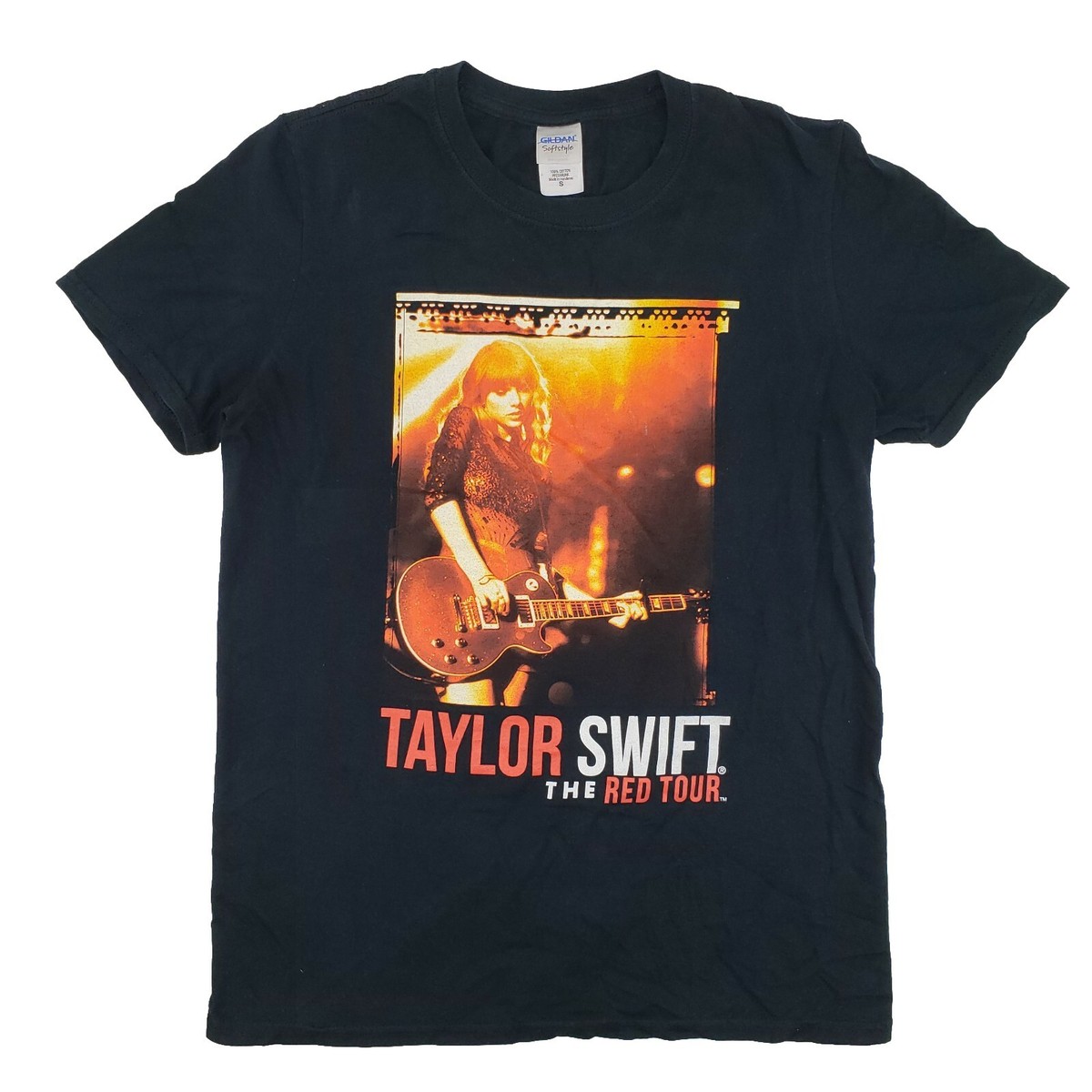 2013 Taylor Swift The Red Tour Concert T Shirt Black 2 Sided