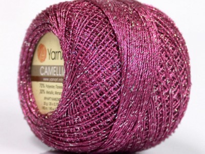 Mulberry Silver Metallic Braid Thread Cross Stitch 13gr YarnArt Camellia #52256