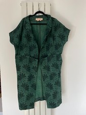 Marni Green Leaf Print Designer Short Sleeve Jacket Size 40