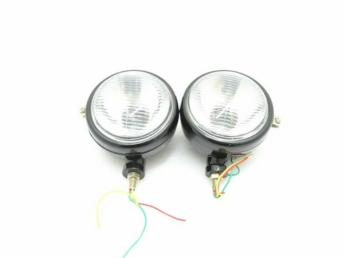 Jeu de phares LH & RH noir avec ampoule pour tracteur Massey Ferguson