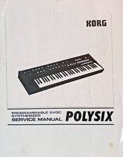 Riproduzione del Korg POLYSIX Sintetizzatore Analogico Tastiera Servizio Note Book.