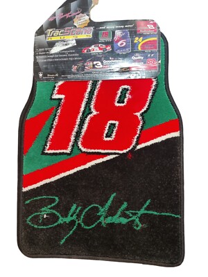 Vintage TracScene NASCAR Interstate Batteries Bobby Labonte Car Mat Set 2pc