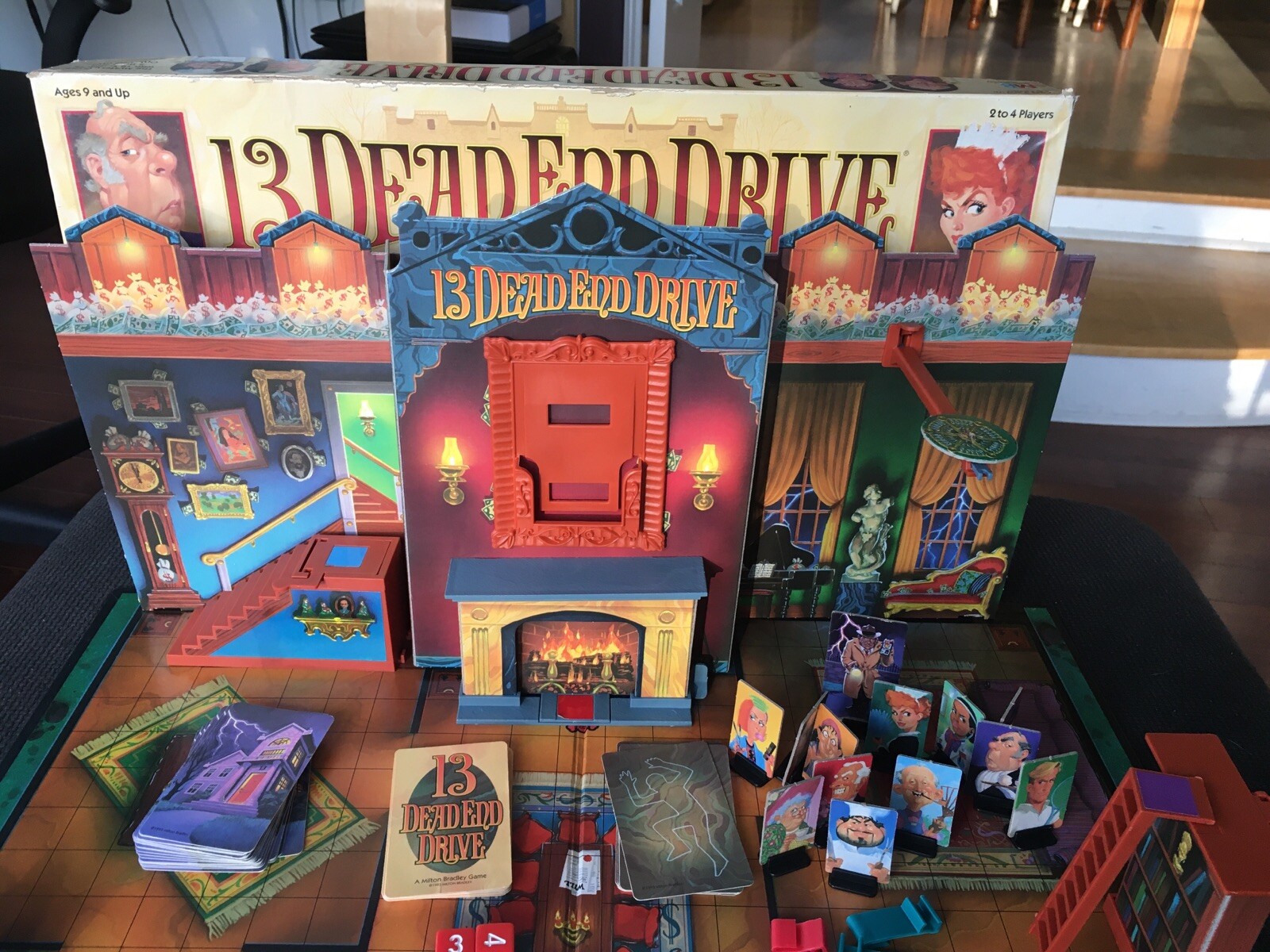 Vintage 13 Dead End Drive Board Game 1993 Milton Bradley