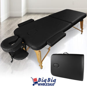 Portable Foldable Massage Table Bed Spa Facial Salon Tattoo Black Carry Case