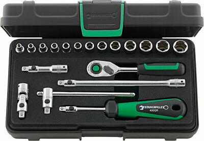 Stahlwille SOCKET SET QUICKRELEASE 1/4'' 96011180 Set with  19 Psc. 40/13/6QR KN
