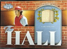 CARLTON FISK 2022 Leaf Lumber Hall Game Used BAT Relic SILVER #5/6 White Red Sox