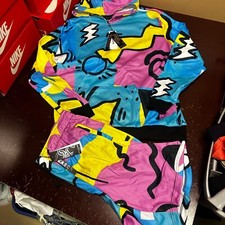 Reason Mens Multicolor Long Sleeve Hoodie And Elastic Waist Short Set Size XL