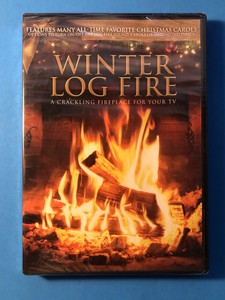 Winter Log Fire Fireplace Dvd With Crackling Sound Christmas