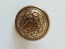 Round Star Design Metal Buttons With Shanks 4-Pieces Vintage NOS