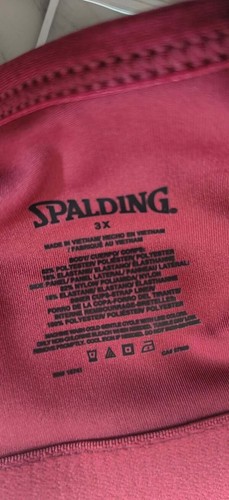 Spalding Plus Size 3X Women's Sports Bra New NWT Cranberry Red Racer Back - Picture 3 of 4