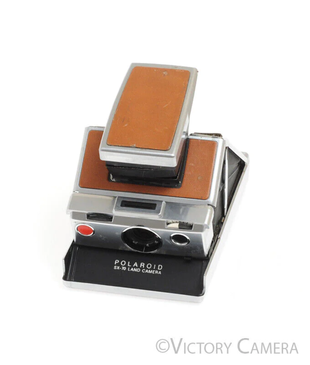 Polaroid SX-70 Land Camera Chrome & Leather Camera -Parts / Repair