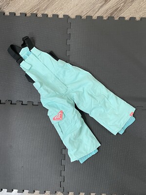 Kids Roxy Light Blue DryFlight Snow Bib Size T2