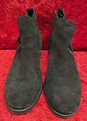 m&s black suede ankle boots
