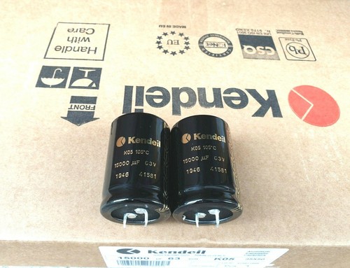 2PCS NEW KENDEIL 15000UF 63V 35x50mm CAPS AUDIO QUAD 405 UPGRADE NAIM AMP ! - Picture 2 of 3