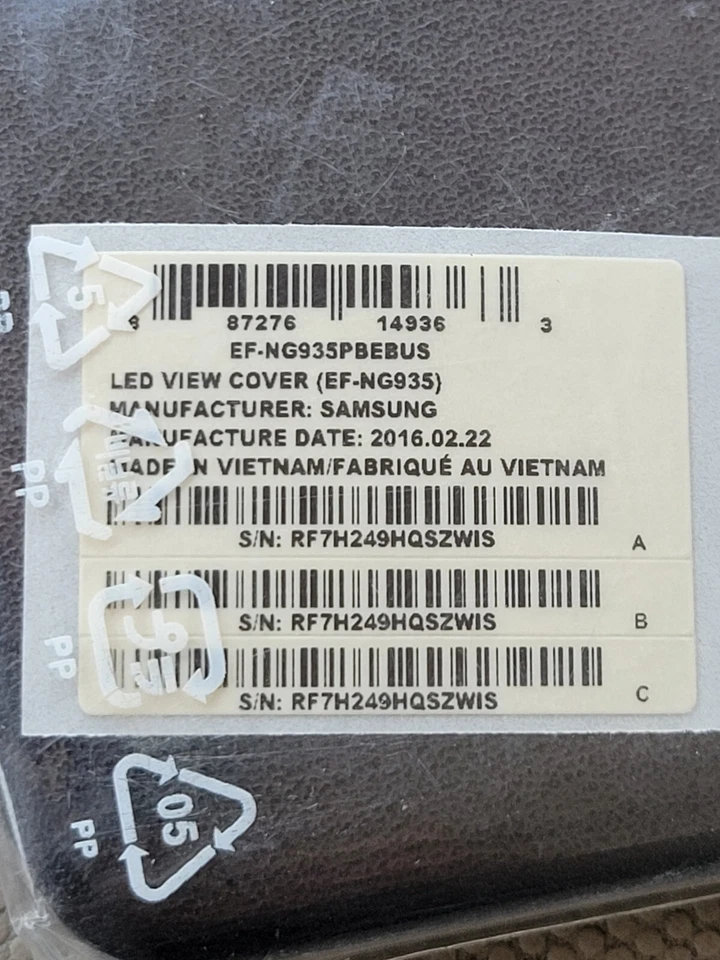 Samsung Galaxy S7 Edge Hülle LED View Flip Cover - Schwarz OEM - Bild 3 von 4