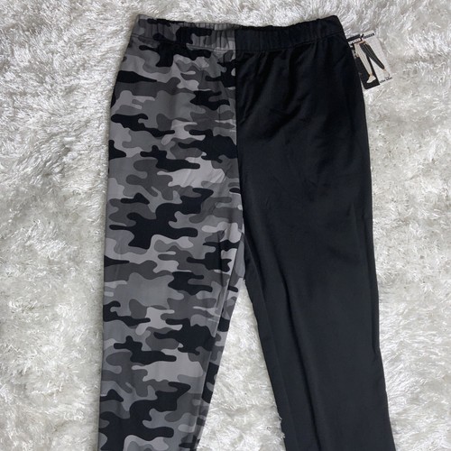 Shosho Women Black Camo Spliced Jogger Leggings SZ XL NWT - Picture 4 of 9