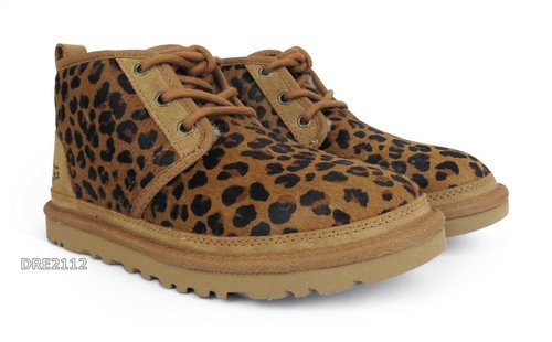 UGG Neumel Leopard Natural Fur Shoes 