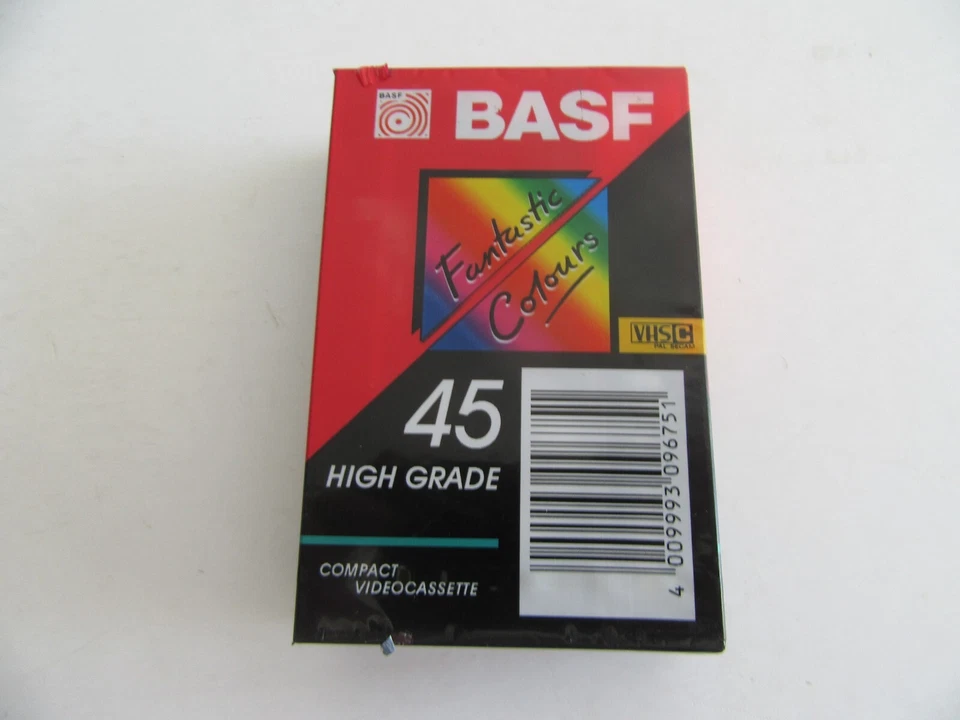 2 x Videocassette Fujifilm 90 SHG 8mm & BASF 45 VHS C HIGH GRADE Neu in OVP - Image 4 of 4
