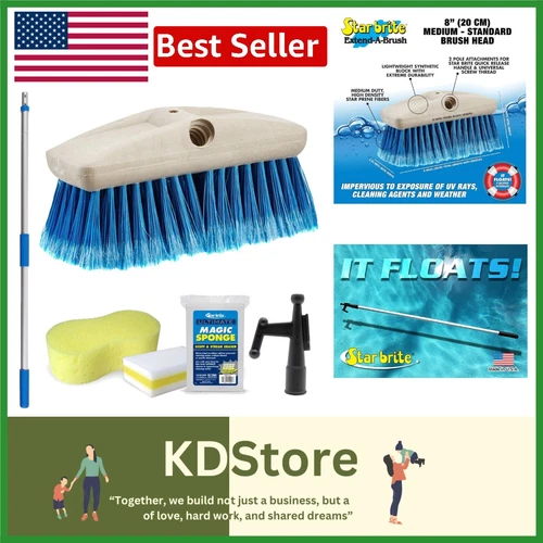 Boater's Cleaning Combo Set: Extendable Brush & Bonus Accessories
