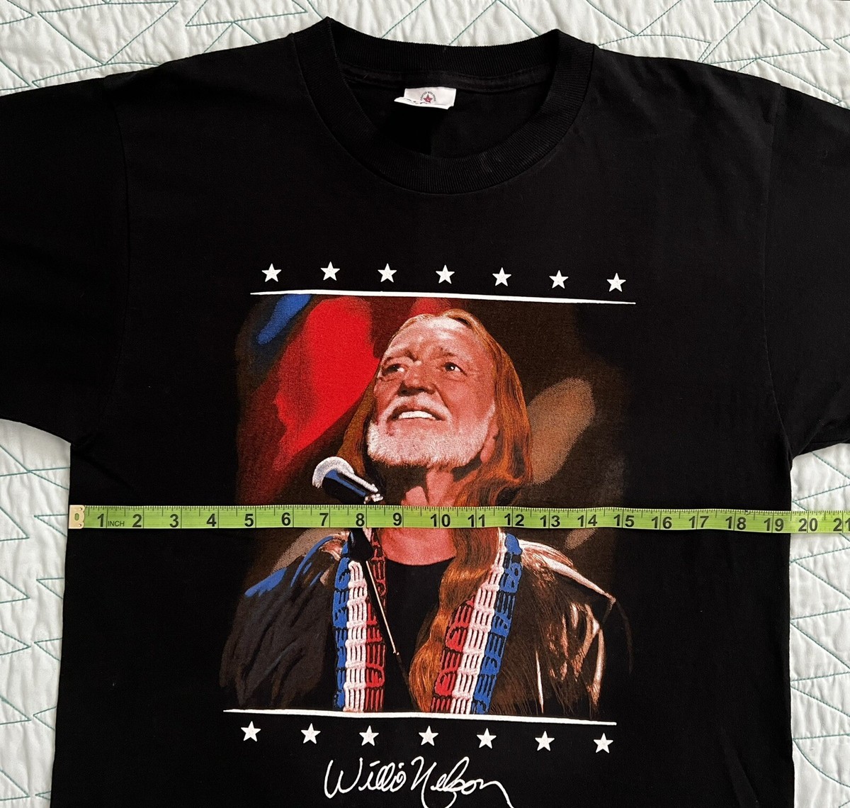 Willie Nelson Live Icon Country Vintage Shirt Single Stitch Band Medium 19”x 28” View 6