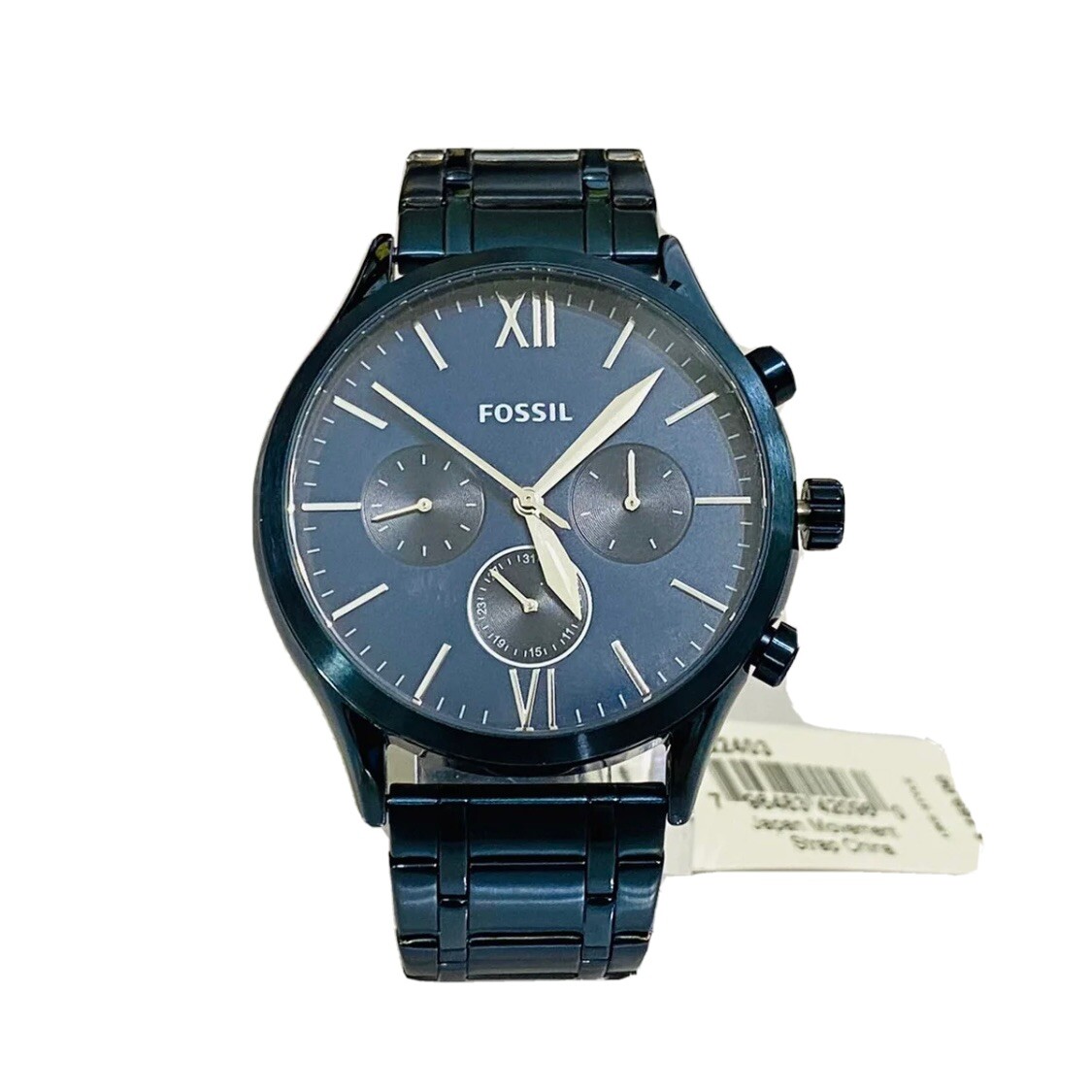 Fossil BQ2403 Blue Chronograph Stainless Steel 5ATM Men's Watch | eBay