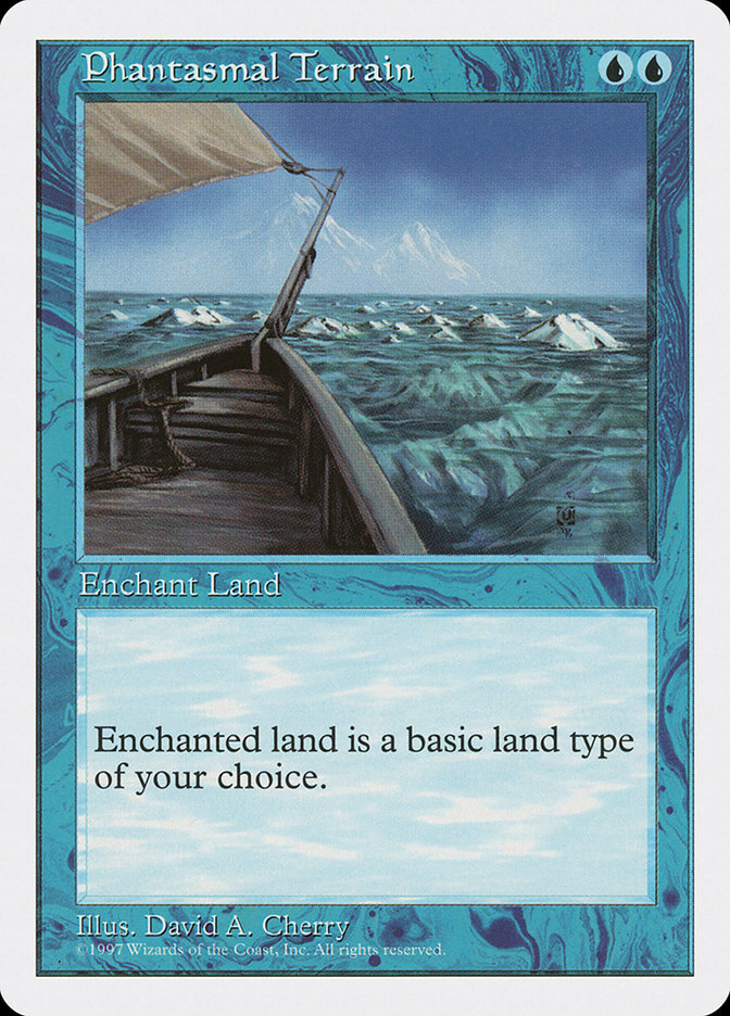 MTG Magic the Gathering Phantasmal Terrain (107/460) Fifth Edition MP
