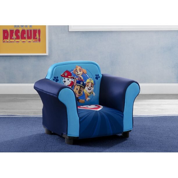 Delta Children Nick Jr. PAW Patrol Kids Upholstered Chair with Sculpted Plastic 