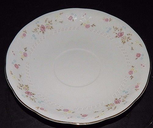 2 China Porcelain Cups & Saucers Nanjing Pagoda Mark Floral Rose Gold Rim - Picture 10 of 12