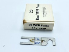 Box of 20 Buss WER Fuses 1-1/3 Amp Bussmann Fuse New Old Stock Unused open box
