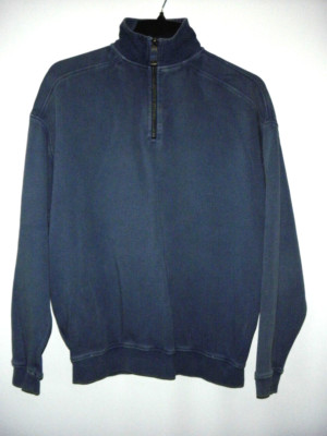 TOMMY BAHAMA Pullover Men Medium Bluish Purple 9-inch Zip Long Sleeve Mens