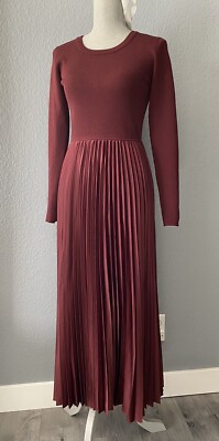 elie tahari mixed media pleated midi dress Elie Tahari Mave Mixed Media Garden Print Midi Dress