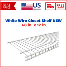 48 in. x 12 in. White Wire Closet Shelf NEW