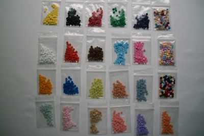 25, 50, 100 ct Micro Mini 4 mm 2 Hole Flat Buttons (Crafts, Doll Clothes, Cards)