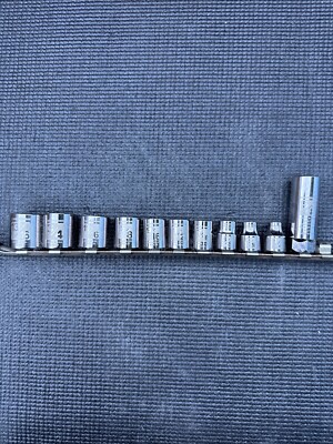 11pc Craftsman USA Nos 3/8  Drive 6 Point Easy Read Socket Set SAE 1/4 -13/16