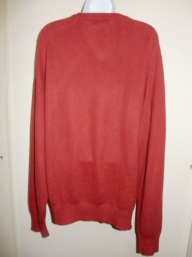 HERRENPULLOVER I.MAGNIN 55% KASCHMIR MISCHUNG ROT V-AUSSCHNITT LANGARM XL - Bild 5 von 11