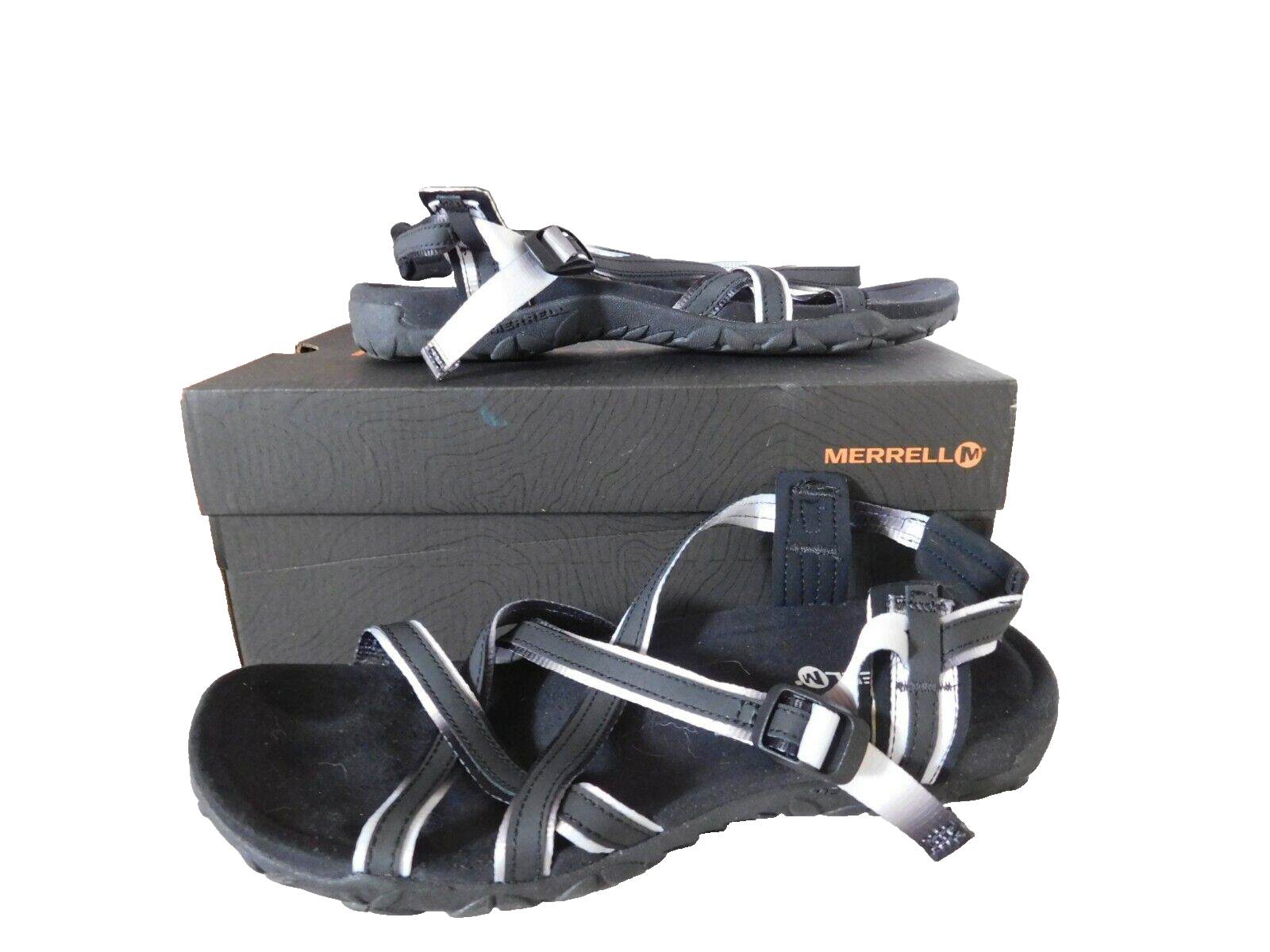 Merrell Women's Terran Lattice Sport Sandals sz 10 M Black