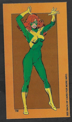 1984 RPG X-Men's MARVEL GIRL Marvel Super Heroes Abilities Trade Card EX