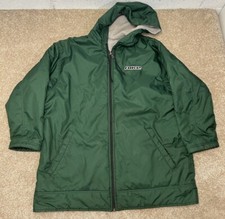 VTG 90s Y2K Nike Jacket Mens Sz L Green Gray Parka Reversible Full Zip Hood