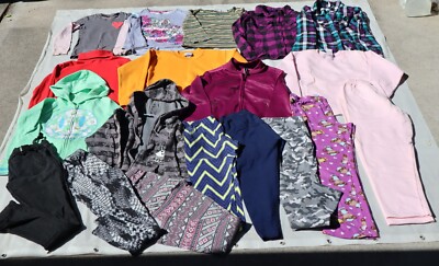 Girls fall winter springs clothing lot 16 + 1 set size 10-12 L, S, M ...