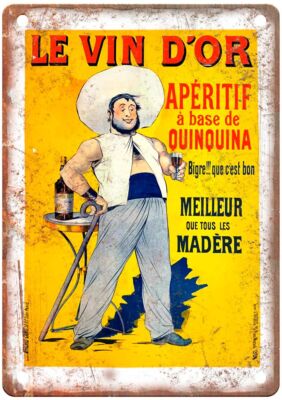 1895 Vintage Liquor Poster Retro Look Reproduction Metal Sign E1014