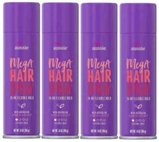 Aussie Hairspray Mega 14 Ounce 24 Hour Flexible Hold (4 Pack)