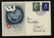Switzerland nice post war Peace postal card 1945           SSS0417