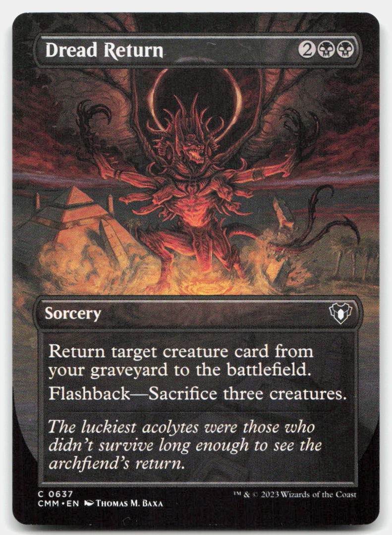 Dread Return (Borderless) 637 Common Commander Masters Magic: The Gathering NM