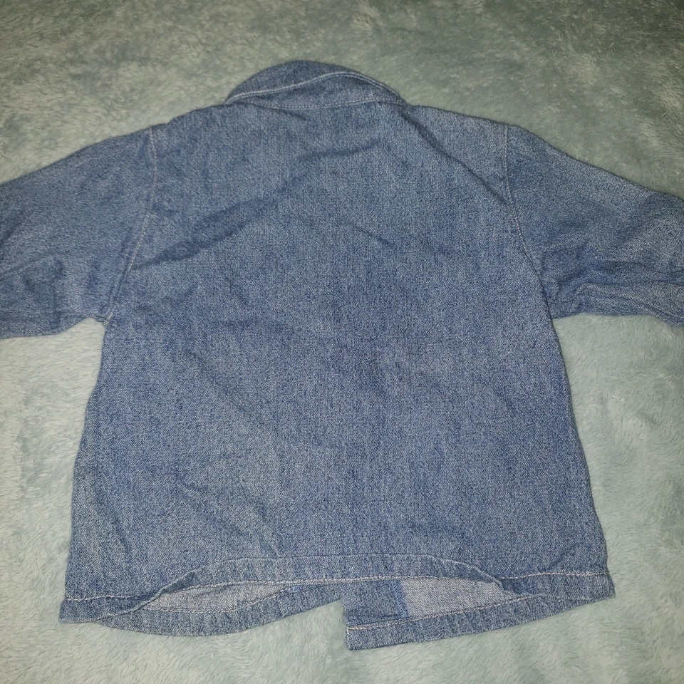 Camisa vaquera vintage Little Bitty manga larga abotonada niños talla 6-9 meses Foto 4 de 4